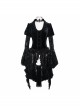 Black Stretch Velvet Fabric 3D Burnt Flower Fabric Lace Skirt Gothic Dress Coat