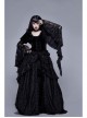 Black Stretch Velvet Fabric 3D Burnt Flower Fabric Lace Skirt Gothic Dress Coat