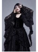 Black Stretch Velvet Fabric 3D Burnt Flower Fabric Lace Skirt Gothic Dress Coat