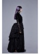 Black Stretch Velvet Fabric 3D Burnt Flower Fabric Lace Skirt Gothic Dress Coat