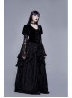 Black Stretch Velvet Fabric 3D Burnt Flower Fabric Lace Skirt Gothic Dress Coat