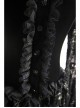 Black Stretch Velvet Fabric 3D Burnt Flower Fabric Lace Skirt Gothic Dress Coat