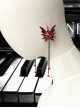 Gothic Burgundy Butterfly Exaggerated Tassel Female Handmade Retro Long Earrings