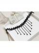Fashion Gothic Retro Party Black Tassel Lace Flowers Female Choker