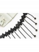 Fashion Gothic Retro Party Black Tassel Lace Flowers Female Choker
