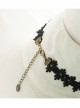 Fashion Gothic Retro Party Black Tassel Lace Flowers Female Choker