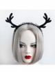 Cute Black Fashion Antlers Lace Funny Halloween Christmas Holiday Headband