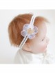 Fashion Cute White Flowers Pearl Butterfly Handmade Design Children Baby Holiday Elastic Headband
