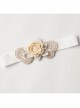 Fashion Golden White Lace Yarn Flower Festival Birthday Girl Baby Child Princess Cute Hairband