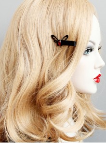 Gothic Black Retro Fashion Halloween Prom Party Holiday Show Butterfly Ruby Hairpin