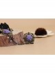 Gothic Retro Fashion Purple Flower Black Crystal Lace Bracelet With Ring One Chain