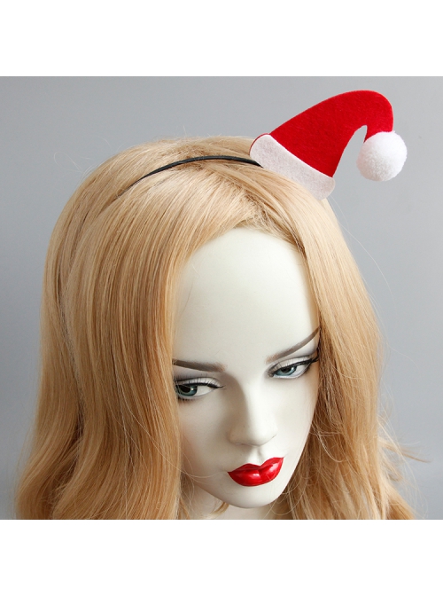 Cute Fashion Red Christmas Hat Christmas Stage Performance Party Headband