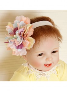 Cute Fashion Exaggerated Birthday One Year Old Holiday Color Flowers Baby Girls Headband