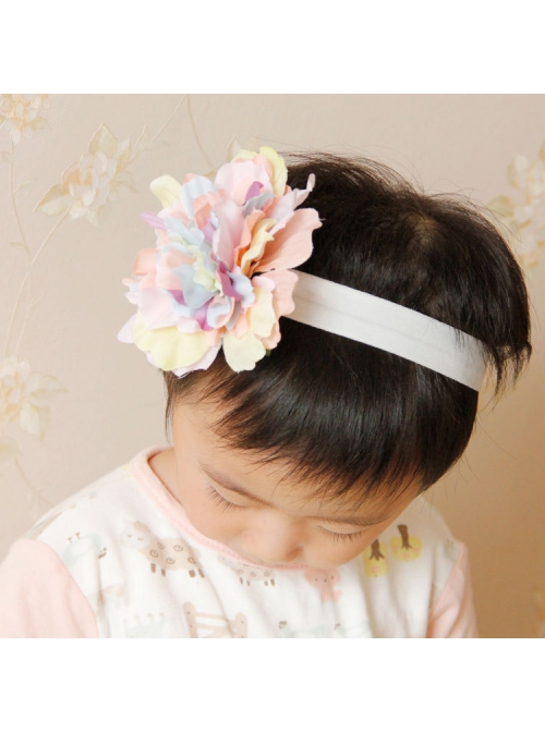 Cute Fashion Exaggerated Birthday One Year Old Holiday Color Flowers Baby Girls Headband