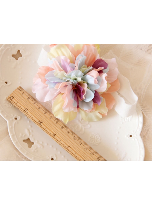 Cute Fashion Exaggerated Birthday One Year Old Holiday Color Flowers Baby Girls Headband