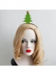 Cute Fashion Green Christmas Tree Golden Stars Christmas Holiday Funny Performance Headband