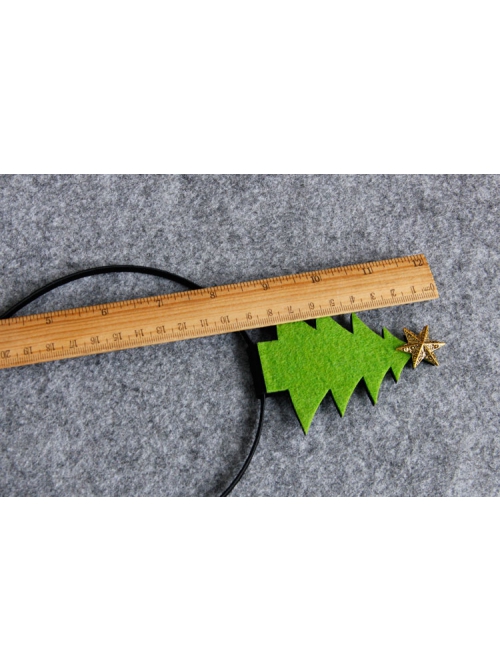 Cute Fashion Green Christmas Tree Golden Stars Christmas Holiday Funny Performance Headband