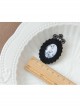 Creative Retro Fashion Black Butterfly Lace Fabric Small Brooch