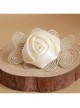 Retro Fashion White Rose Flower Golden Lace Bride Wedding Dress Bracelet