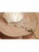 Retro Fashion White Rose Flower Golden Lace Bride Wedding Dress Bracelet