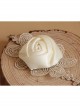 Retro Fashion White Rose Flower Golden Lace Bride Wedding Dress Bracelet