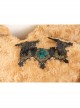 Retro Gothic Black Fashion Sexy Lace Dark Green Flowers Female Choker