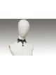 Gothic Retro Fashion Party Black Female Lace Gemstone Pink Rose Wedding Dress Choker
