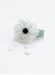 Cute Fashion White Flowers Lace Baby Girl Birthday Birthday Holiday Dance Hairpin
