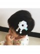 Cute Fashion White Flowers Lace Baby Girl Birthday Birthday Holiday Dance Hairpin