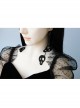 Gothic Black Halloween Party Accessories Exaggerated Skull Street Retro Long Earrings