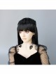 Gothic Black Halloween Party Accessories Exaggerated Skull Street Retro Long Earrings