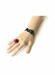 Gothic Retro Black Lace Dark Green Purple Rose Flower Female Band Ring Bracelet Wristband
