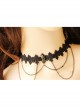 Retro Fashion Simple Gothic Black Lace Tassel Retro Female Choker