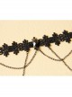 Retro Fashion Simple Gothic Black Lace Tassel Retro Female Choker