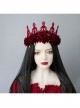 Fashion Retro Christmas Wine Red Rose Queen Crown Adult Party Festival Show Hairband