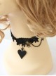 Gothic Vampire Spider Black Heart Lace Pop Retro Fashion Exaggerated Choker