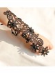 Gothic Retro Sexy Masquerade Trendy Personality Female Black Lace Long Gloves Bracelet