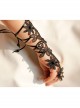 Gothic Retro Sexy Masquerade Trendy Personality Female Black Lace Long Gloves Bracelet