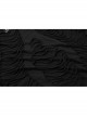Collar Metal Skull Leather Strap Decoration Long Sleeve Black Punk Broken Holes Tassels Knit T-Shirt