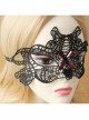 Black Gothic Retro Love Masquerade Princess Grimace Halloween Lace Mask