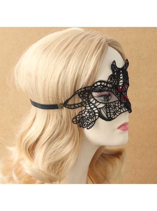 Black Gothic Retro Love Masquerade Princess Grimace Halloween Lace Mask