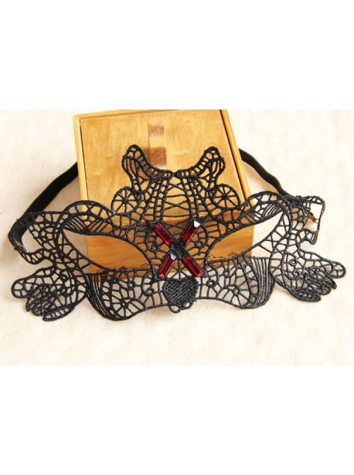 Black Gothic Retro Love Masquerade Princess Grimace Halloween Lace Mask