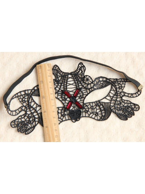 Black Gothic Retro Love Masquerade Princess Grimace Halloween Lace Mask
