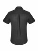 Black Punk Metal Button Short Sleeve Woven Shirt