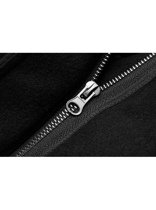 Front Oblique Placket Metal Button Back Waist Metal Hasp Black Punk Woolen Long Coat