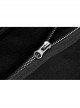 Front Oblique Placket Metal Button Back Waist Metal Hasp Black Punk Woolen Long Coat