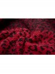 Metal Eyelets Leather Strap Decoration Red Leopard Print Punk Short Hoodie Cashmere Coat