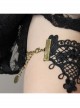 Gothic Black Lace Ruby Palace Wedding Gown Bride Armband