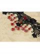Gothic Black Lace Ruby Palace Wedding Gown Bride Armband