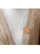 Cute Orange Fashion Christmas Cartoon Cat Fashion Pop Brooch